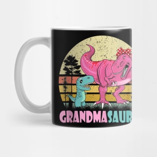 Grandmasaurus T Rex Dinosaur Grandma Saurus Family Matching Mug